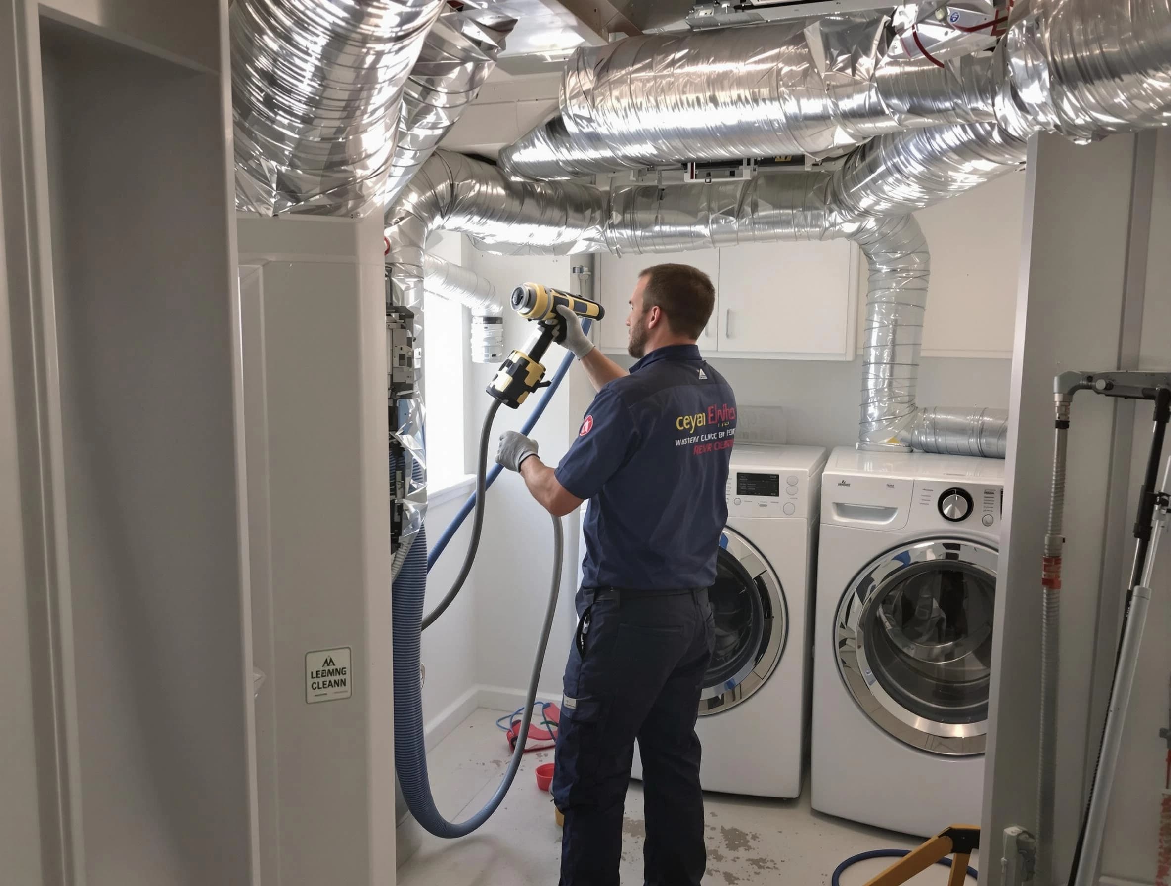 Sandston Dryer Vent Cleaning specialist using advanced equipment for thorough duct cleaning in Sandston